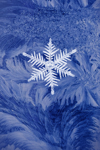 蓝色抽象纹理雪花传统二十四节气大雪海报背景